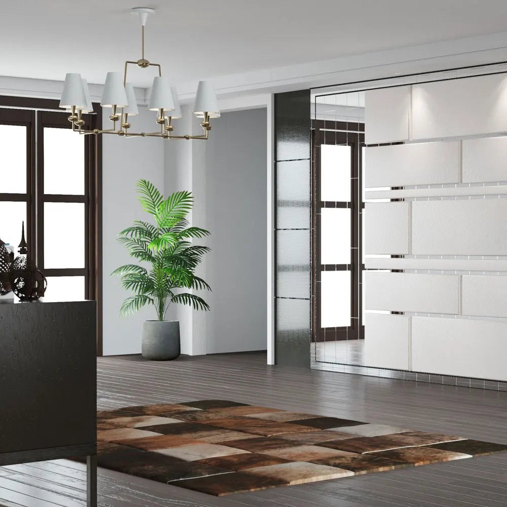 90-120cm Large Artificial Palm & Monstera Tree