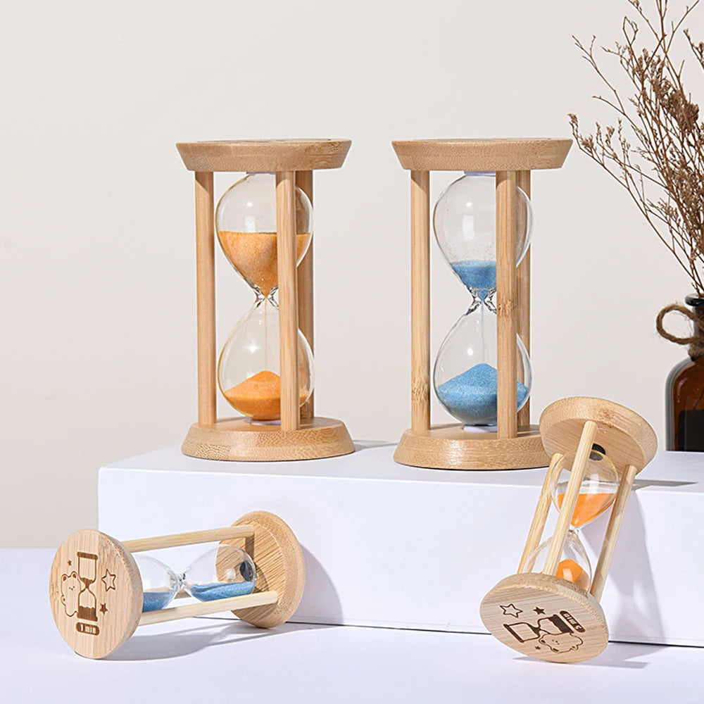 Wooden Sand Clock: 3–30 Minute Hourglass Timers