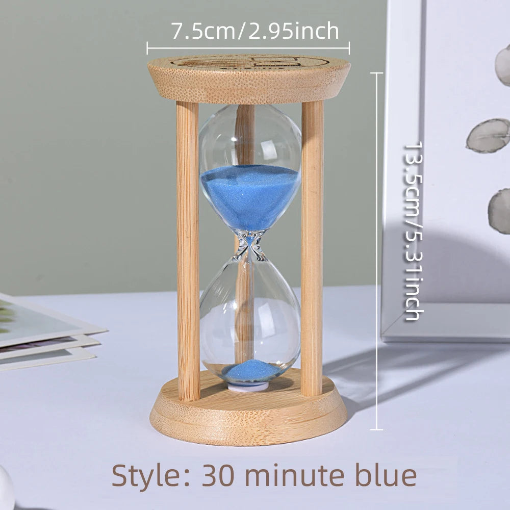 Wooden Sand Clock: 3–30 Minute Hourglass Timers