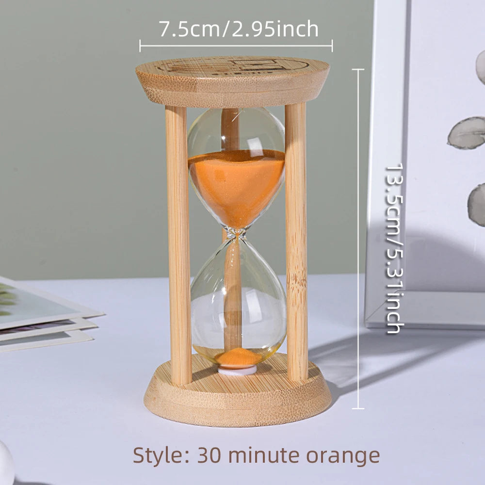 Wooden Sand Clock: 3–30 Minute Hourglass Timers