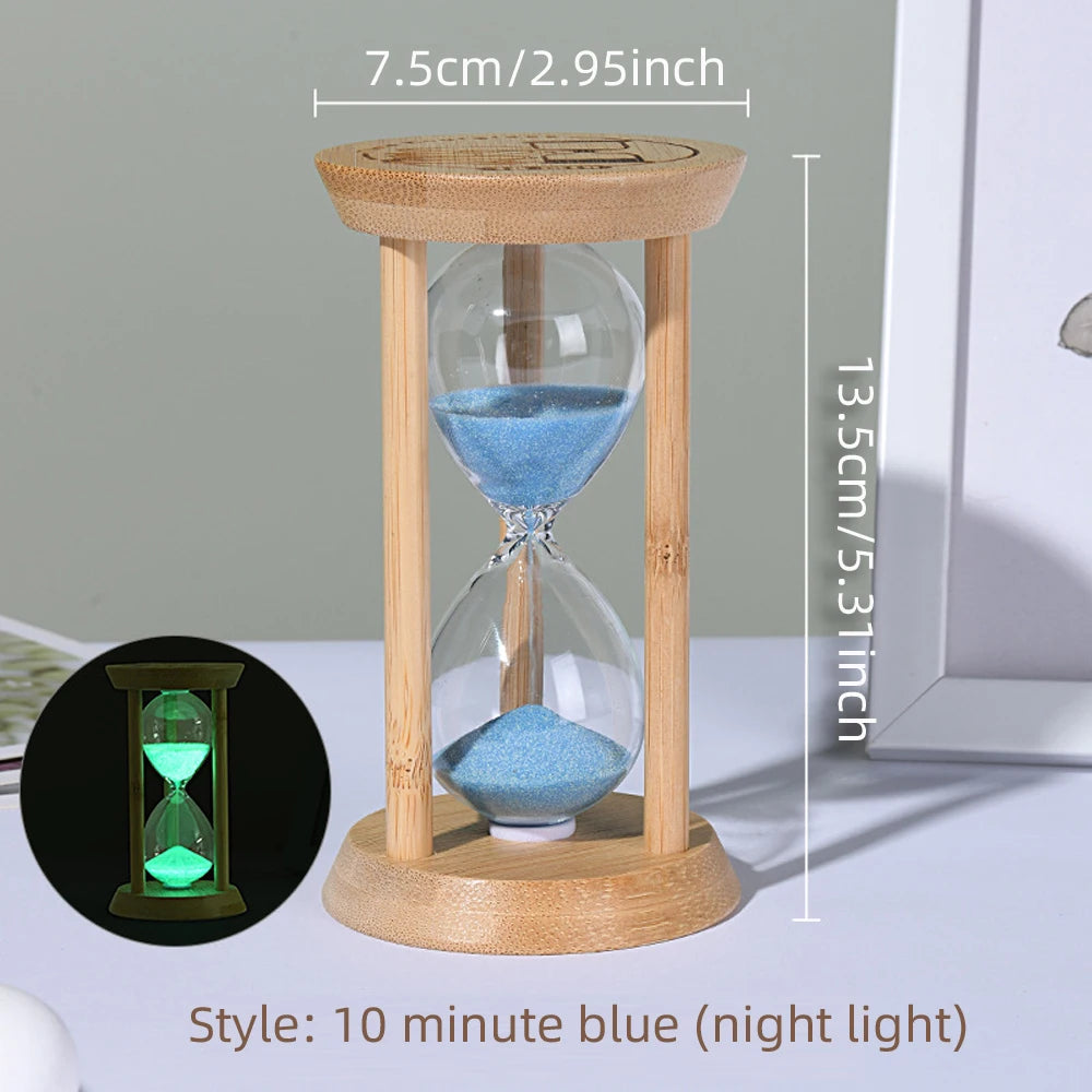 Wooden Sand Clock: 3–30 Minute Hourglass Timers