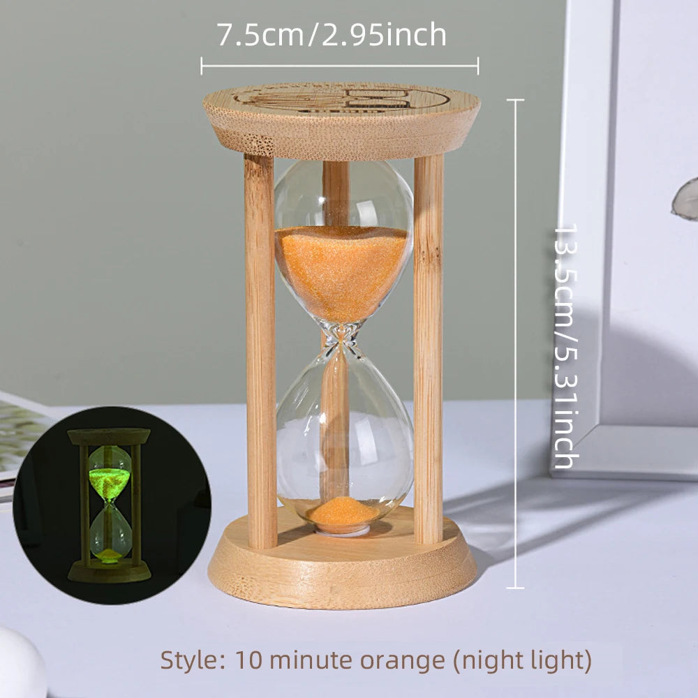 Wooden Sand Clock: 3–30 Minute Hourglass Timers