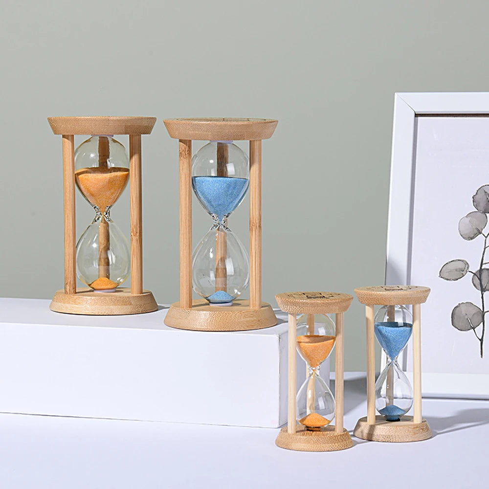Wooden Sand Clock: 3–30 Minute Hourglass Timers
