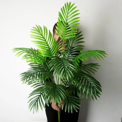 90-120cm Large Artificial Palm & Monstera Tree