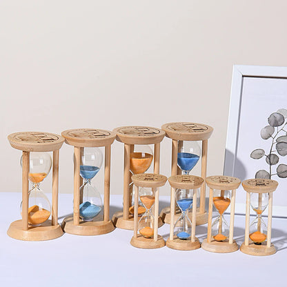Wooden Sand Clock: 3–30 Minute Hourglass Timers
