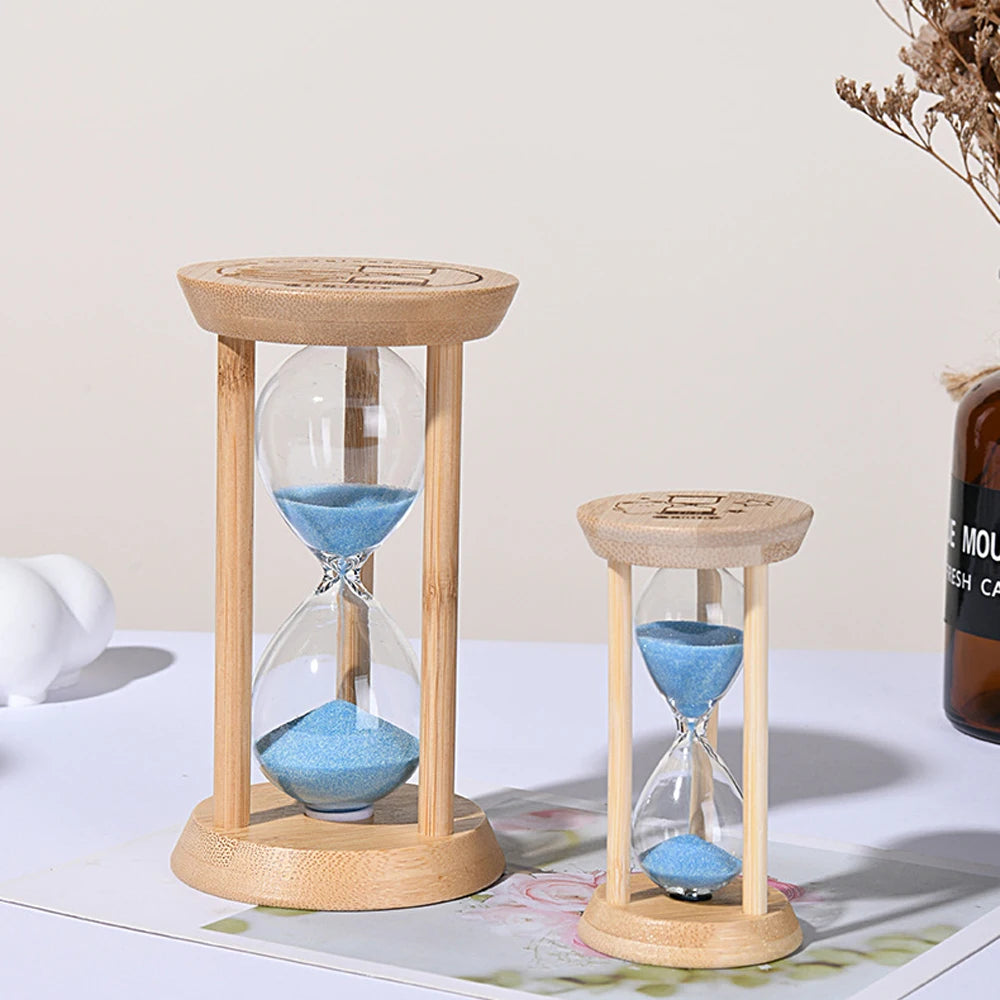 Wooden Sand Clock: 3–30 Minute Hourglass Timers
