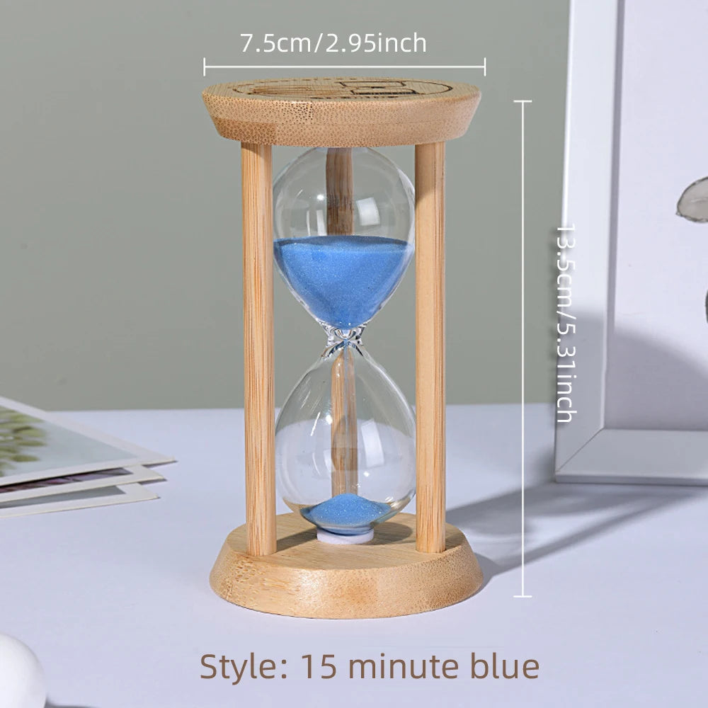 Wooden Sand Clock: 3–30 Minute Hourglass Timers
